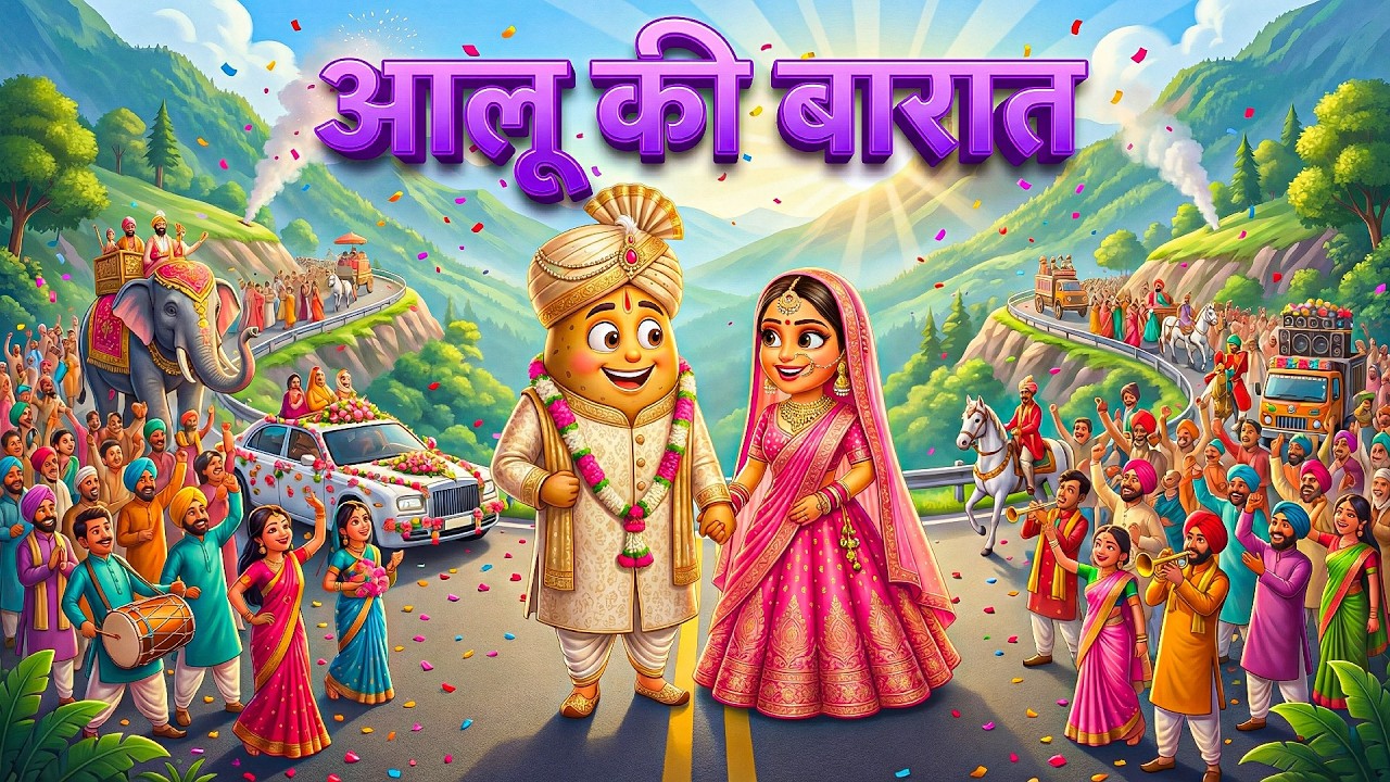 Aalu Ki Barat | Kids Hindi | Hindi Cartoon Video |आलू की बारात | #hindirhymes