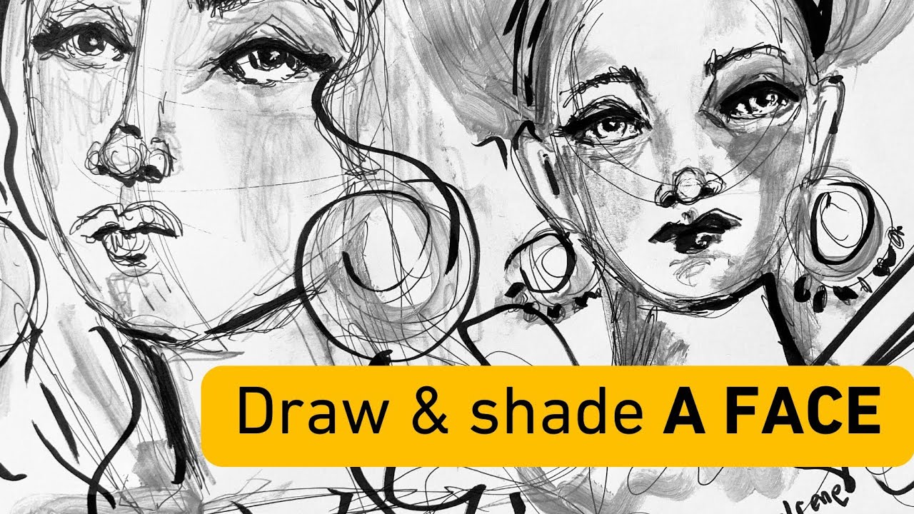 HOW TO DRAW & SHADE FACES - step by step basic proportions!