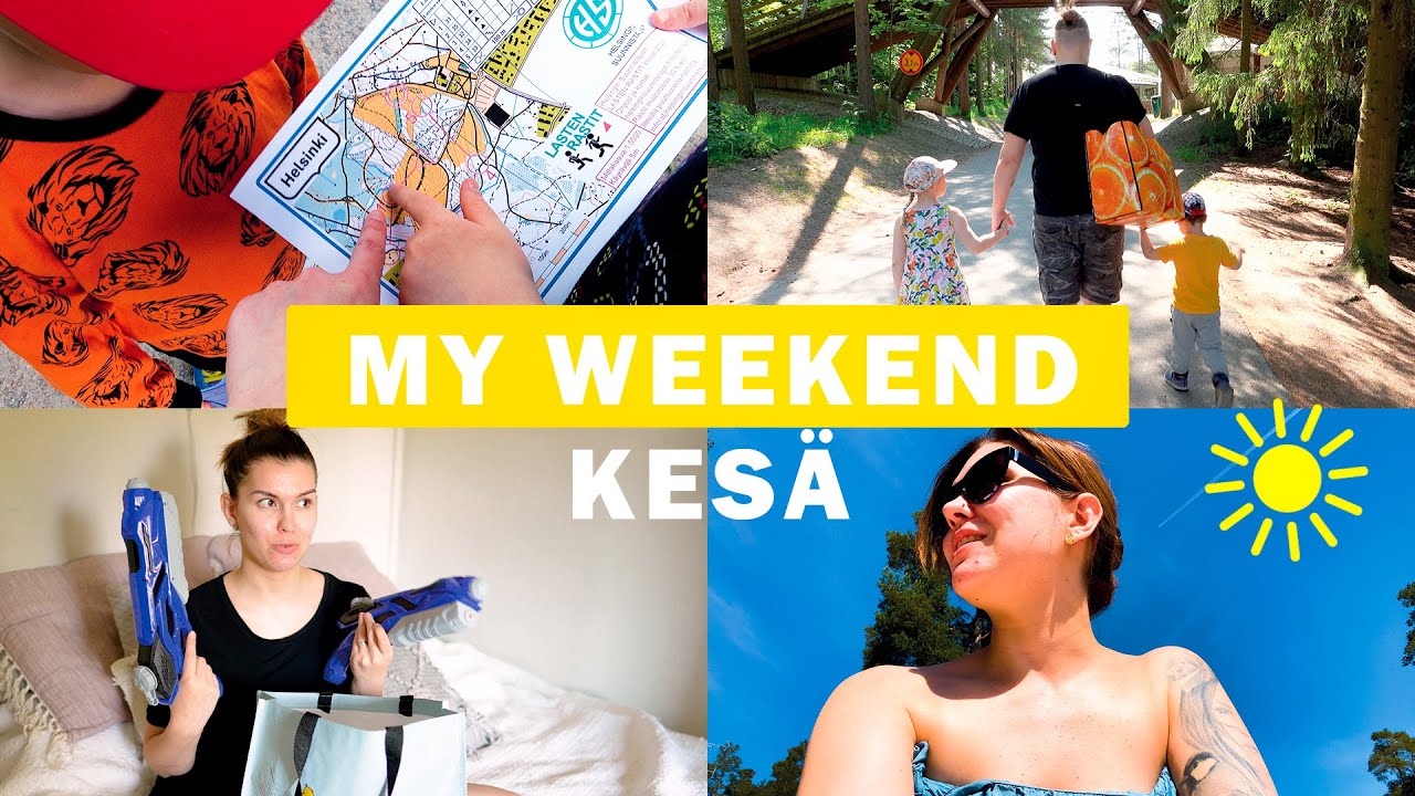 LAPSIPERHEEN KESÄVIIKONLOPPU ☀️ Kesäyllärit lapsille, rannalla & suunnistusta 😍