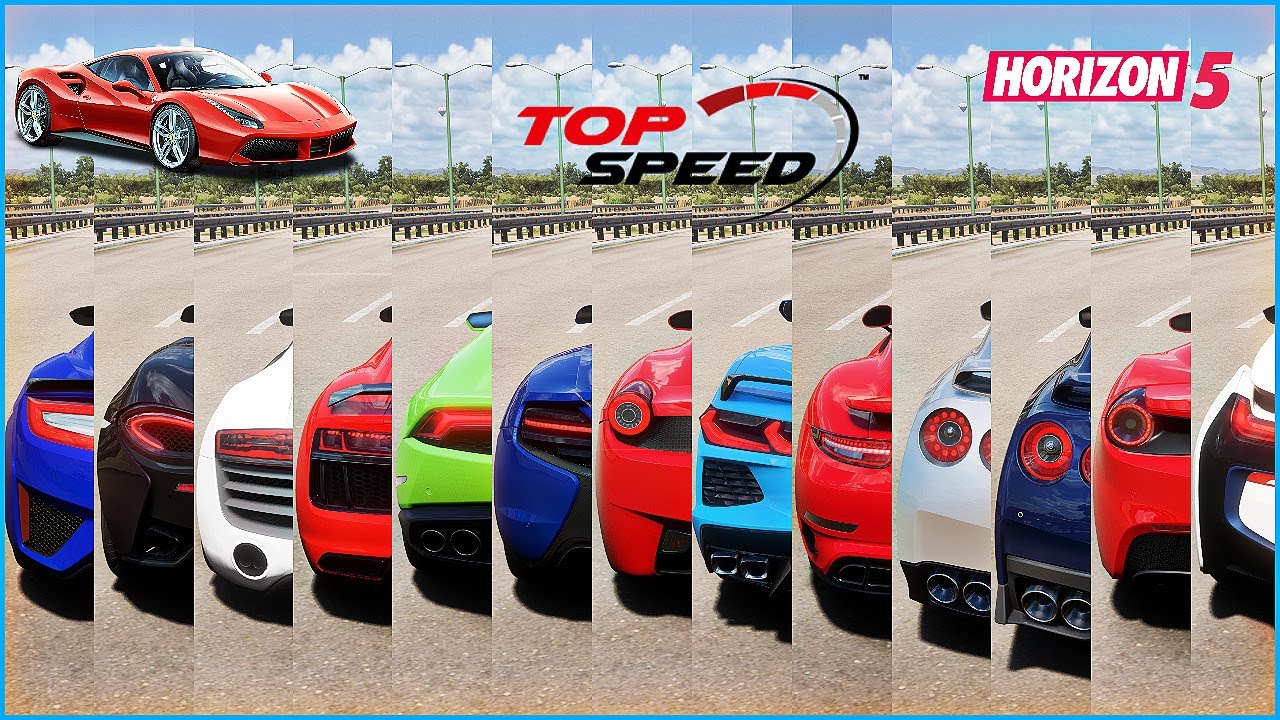 Forza Horizon 5 - Top 20 Fastest Supercars | Acceleration & Top Speed Battle (Upgrade)