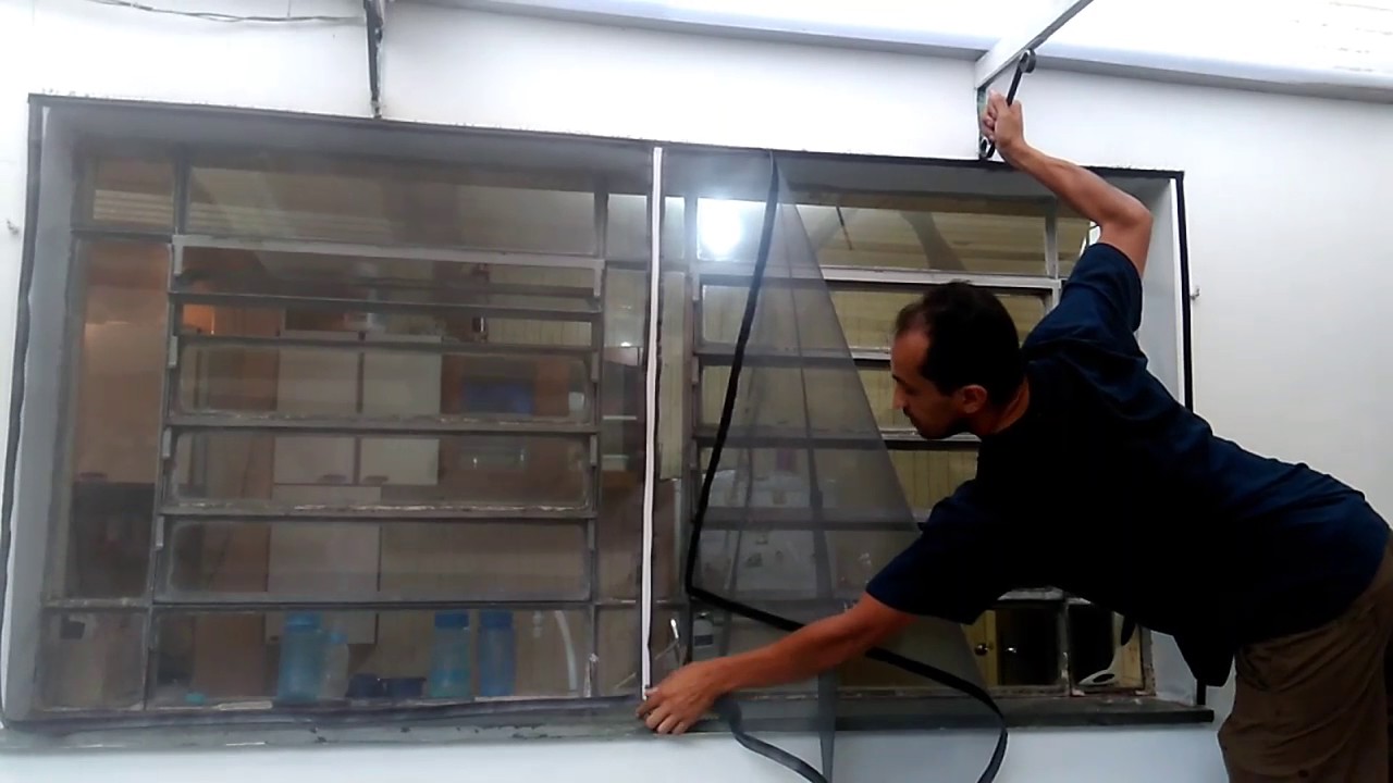 Tela mosquiteira velcro com zíper