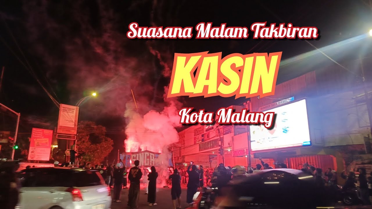 Suasana Malam Takbiran di Kasin Malang #takbir #lebaran #kotamalang #takbirkeliling 