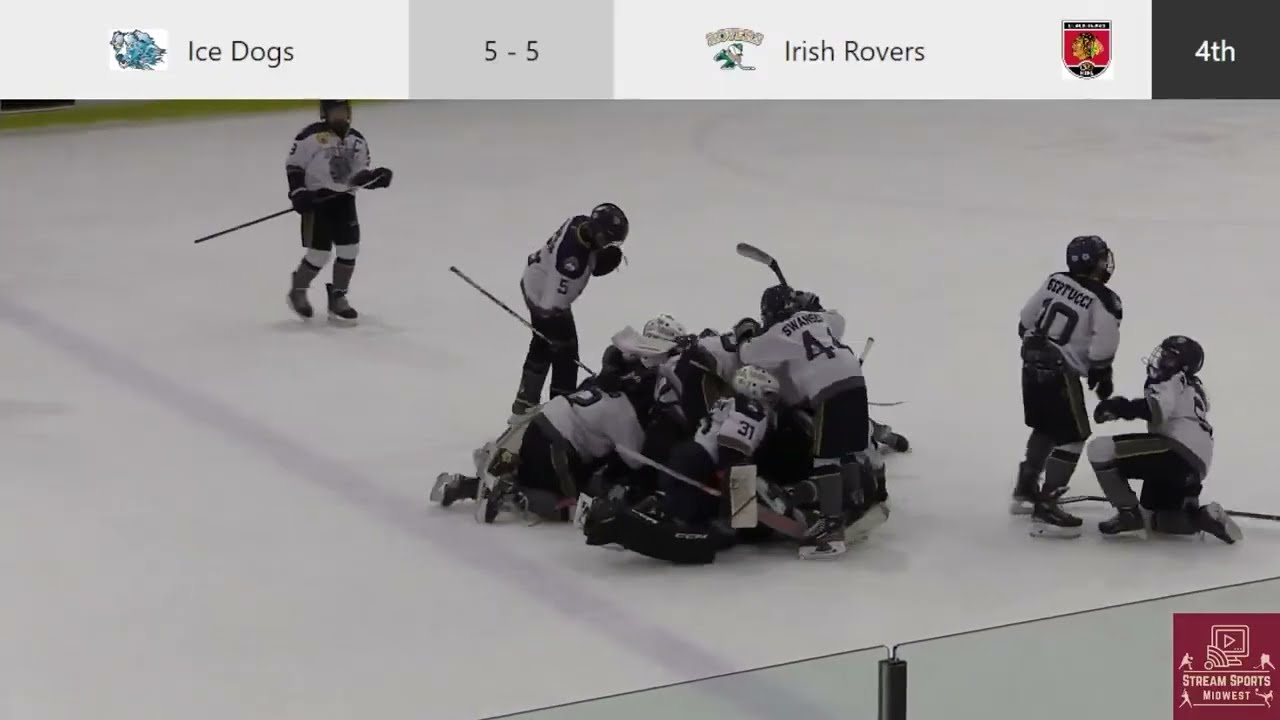 Highlights of NIHL GOTW Blackhawks Tournament Irish Rovers v Ice Dogs 12U Premier Select.