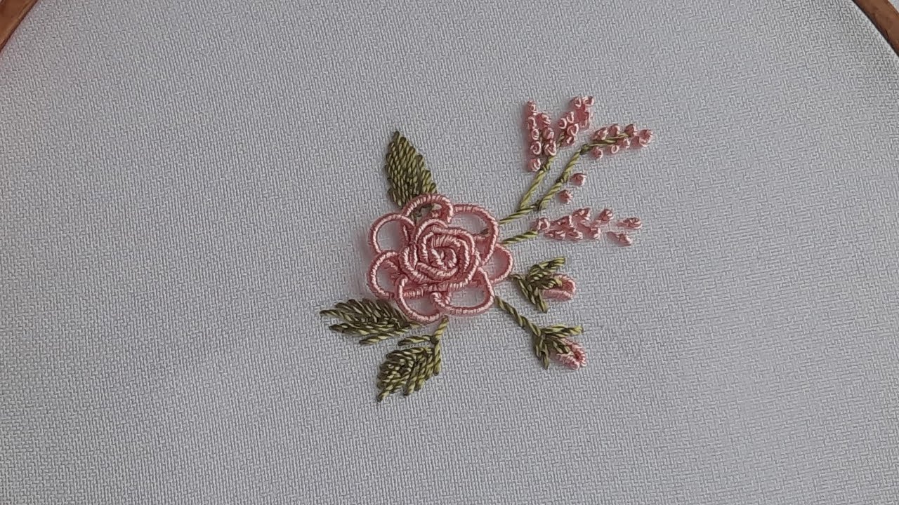 Rose rococo Dimensional embroidery