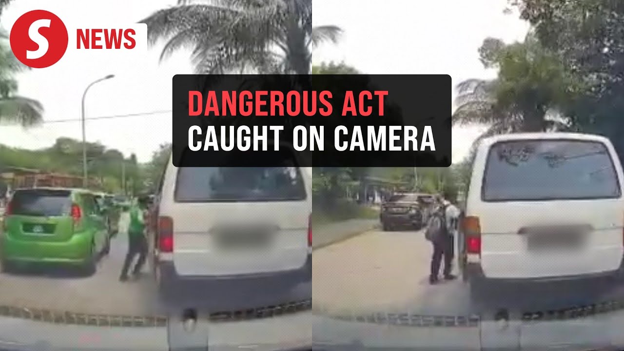 Cops arrest school van driver seen picking up kid from a moving vehicle