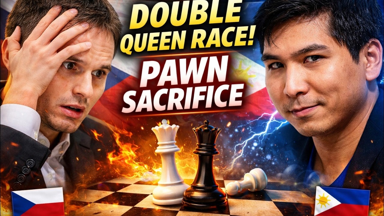 Pawn Sacrifice Ignites Double Promotion Race — Wesley So Crushes Navara in a Brutal Endgame