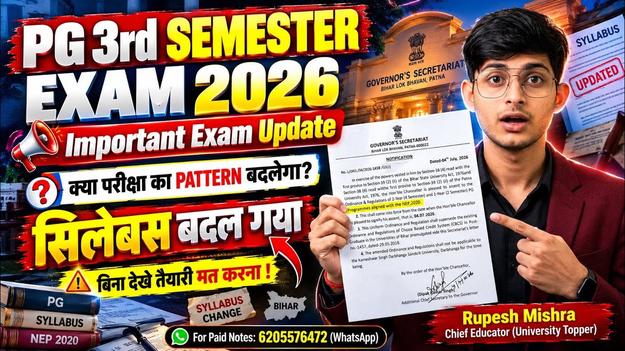 LNMU PG 3rd Semester 2025-27 | Exam Pattern Changed 😱 | Do you have to study the new syllabus?