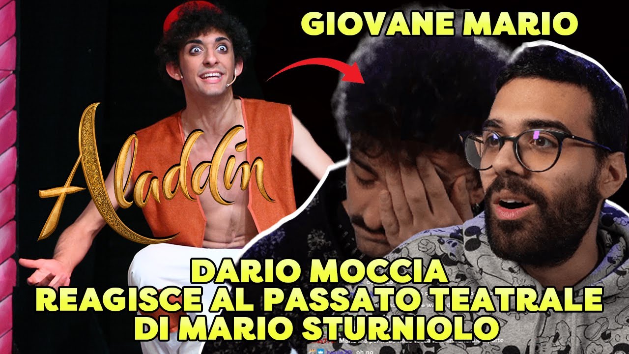 DARIO MOCCIA REAGISCE al GIOVANE MARIO STURNIOLO a TEATRO