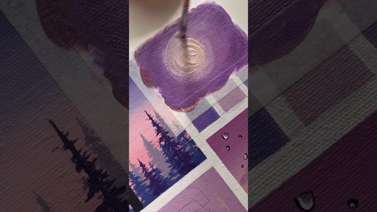 Фиолетовая🔮доска настроения🔮, день первый! #artidea #canvasidea