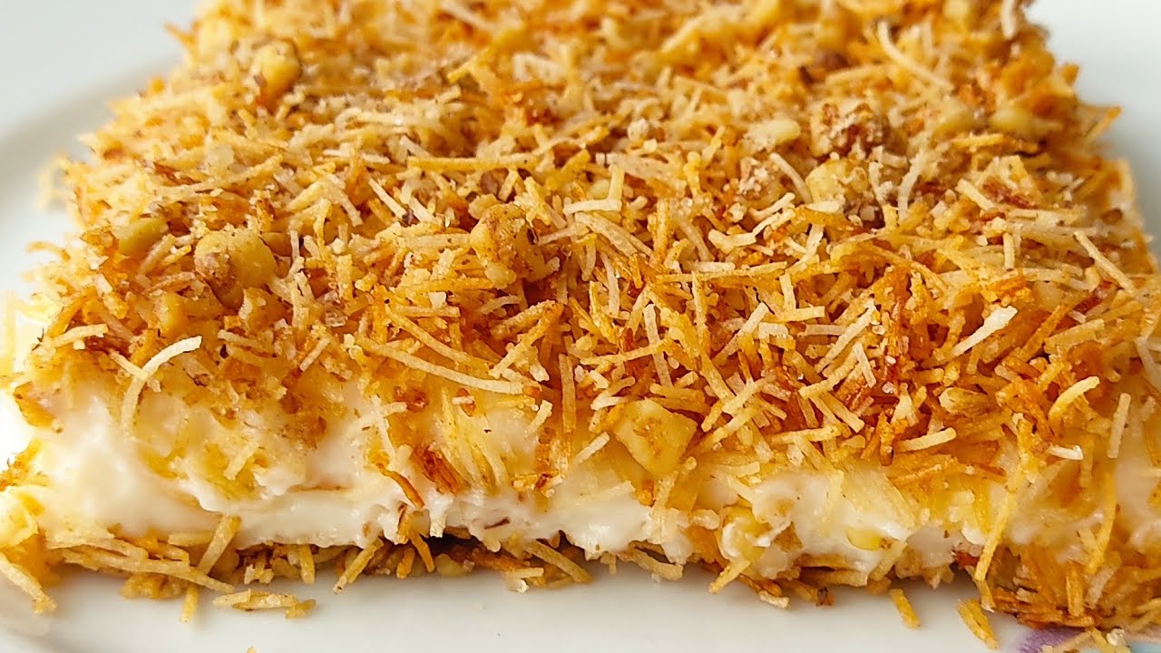 MUHALLEBİLİ KADAYIF TATLISI 💯 #SÜTLÜ TATLI#HAFİF#KOLAY#PRATİK#food