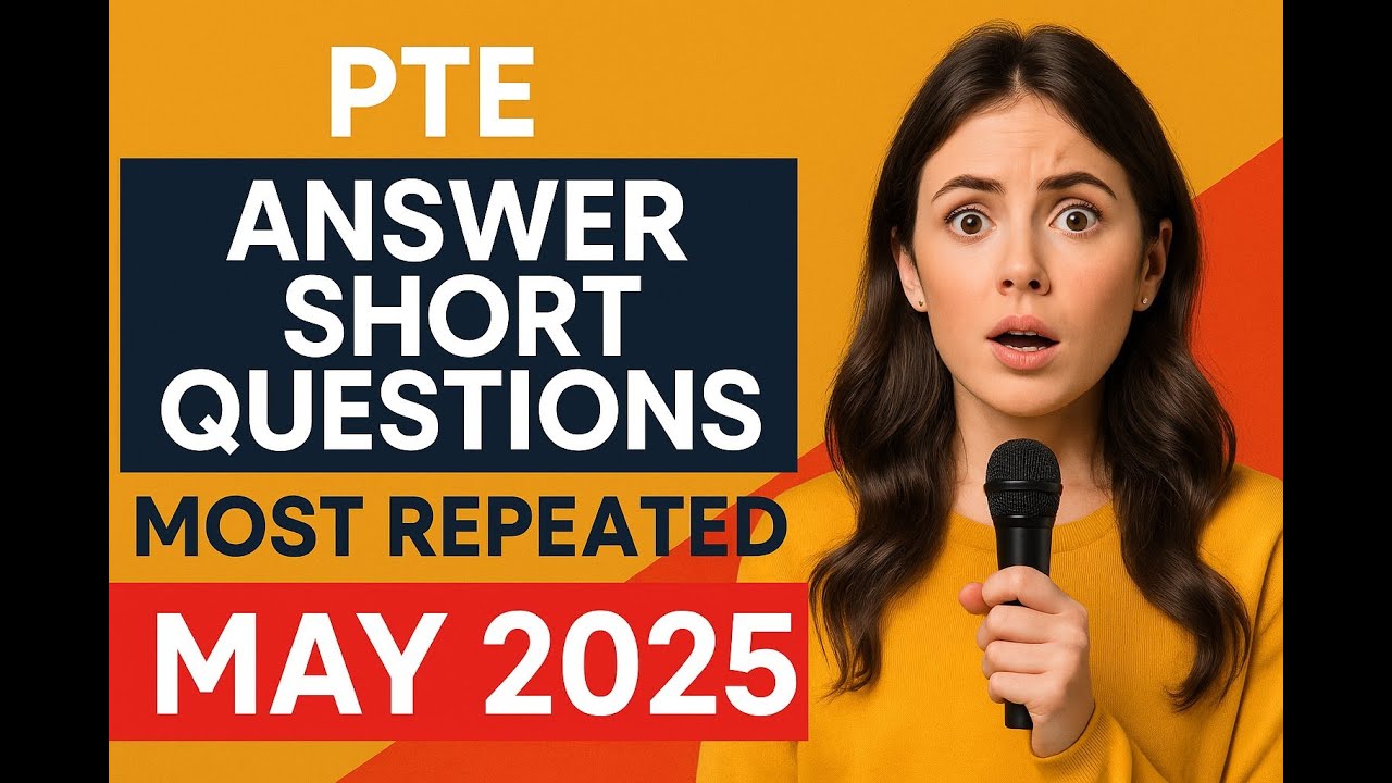 PTE Answer Short Questions | Most Repeated Questions May 2025 🔥 | Real Exam Practice