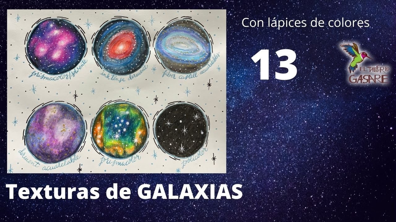 Como dibujar texturas de galaxias con lápices de colores