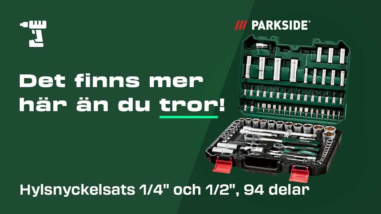 Hylsnyckelset i 94 delar fr&aring;n PARKSIDE i #ToolTalk