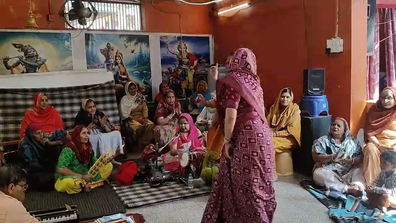 गांव मुंडेरा🌹हमारी बहन कौशल्या औरराजबाला दोनों के पोते बारात में गए थे इसलिए कीर्तन करवाया है🌹♥️🎉