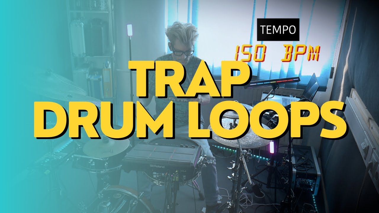 Trap drum loop 150 BPM // The Hybrid Drummer