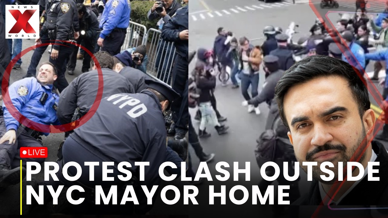 Anti-Islam Rally Live:  Burning devices thrown during rally outside NYC mayor home| Iran War Protest