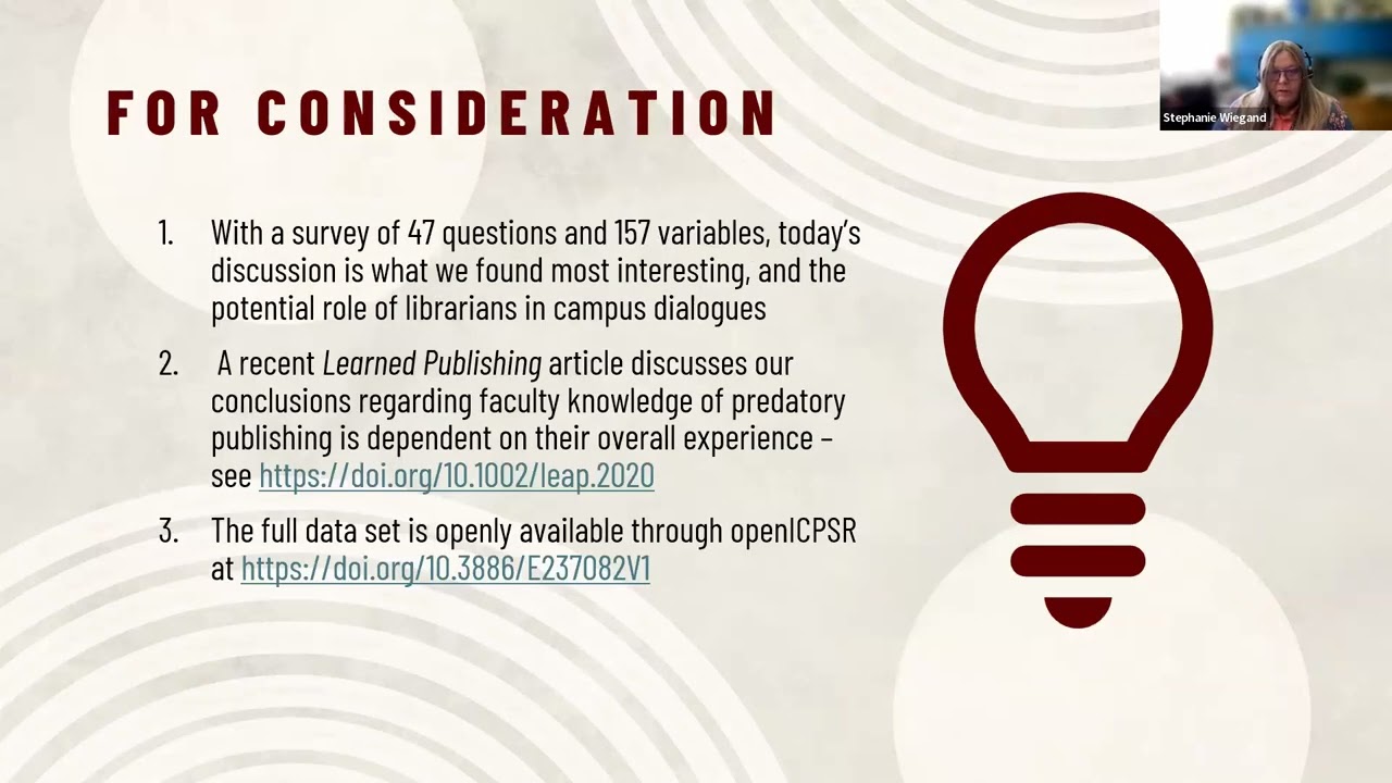 ACRL ULS PDC: A Discussion of Faculty and Predatory Journals: The Potential Role of Librarians