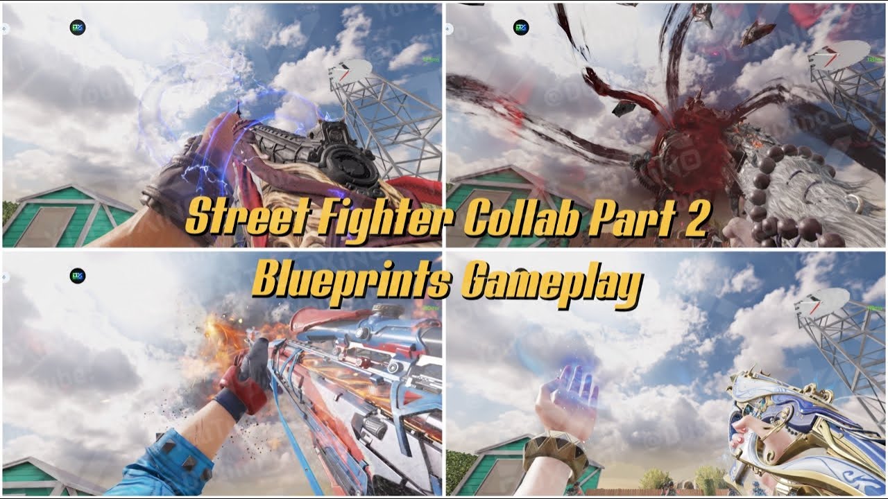 Street Fighter Collab Blueprints And Characters Part 2 - Weapon Skins Full Gameplay