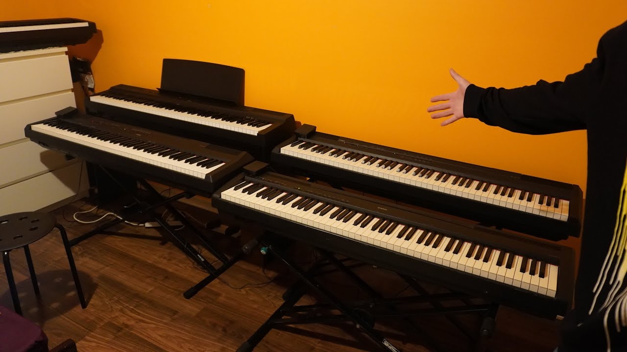 Yamaha P125 vs P45 vs P115 vs P105 vs P95 88-key Digital Piano Comparison and Sound Test