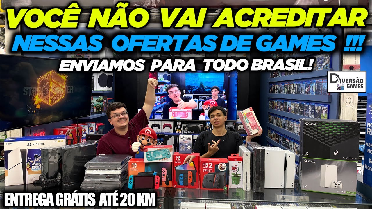 VOCÊ NÃO VAI ACREDITAR NESSAS OFERTAS DE GAMES!! ENVIAMOS PARA TODO BRASIL - DIVERSÃO GAMES