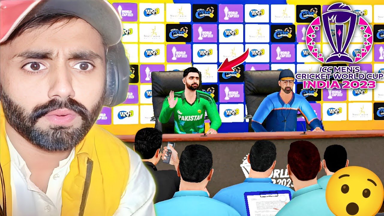 BABAR PRESS CONFERENCE😮ODI WORLD CUP 23 PAKISTAN VS AFGHANISTAN WCC3 GAMEPLAY IN HINDI URDU