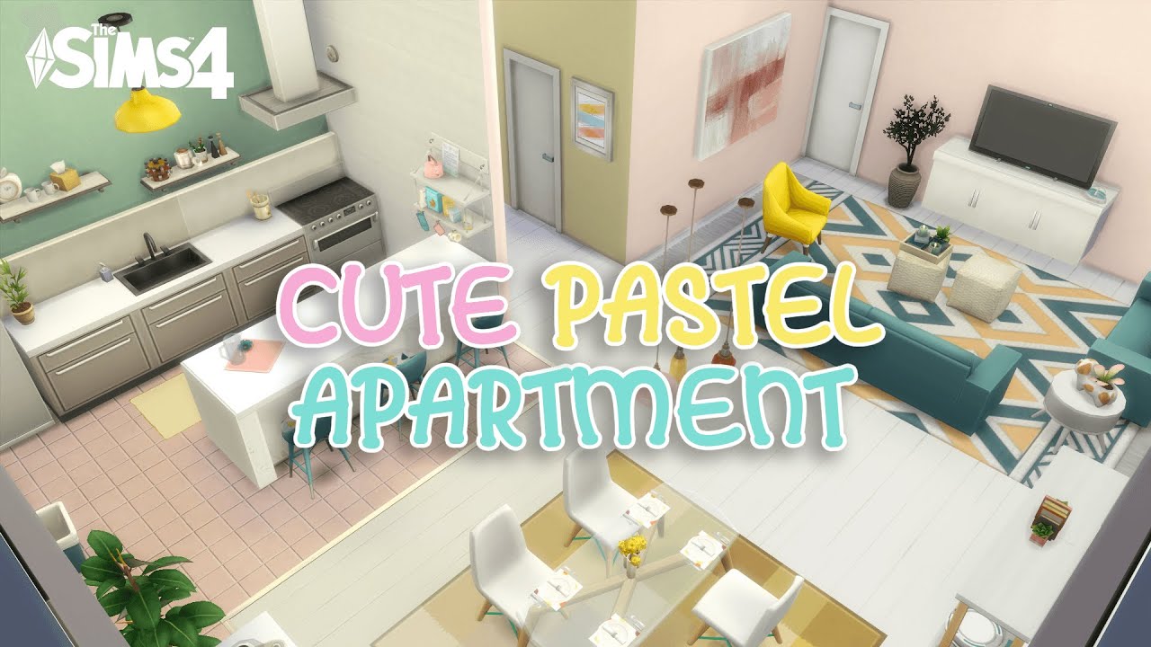 CUTE PASTEL APARTMENT | No CC | The Sims 4 Stop Motion Build