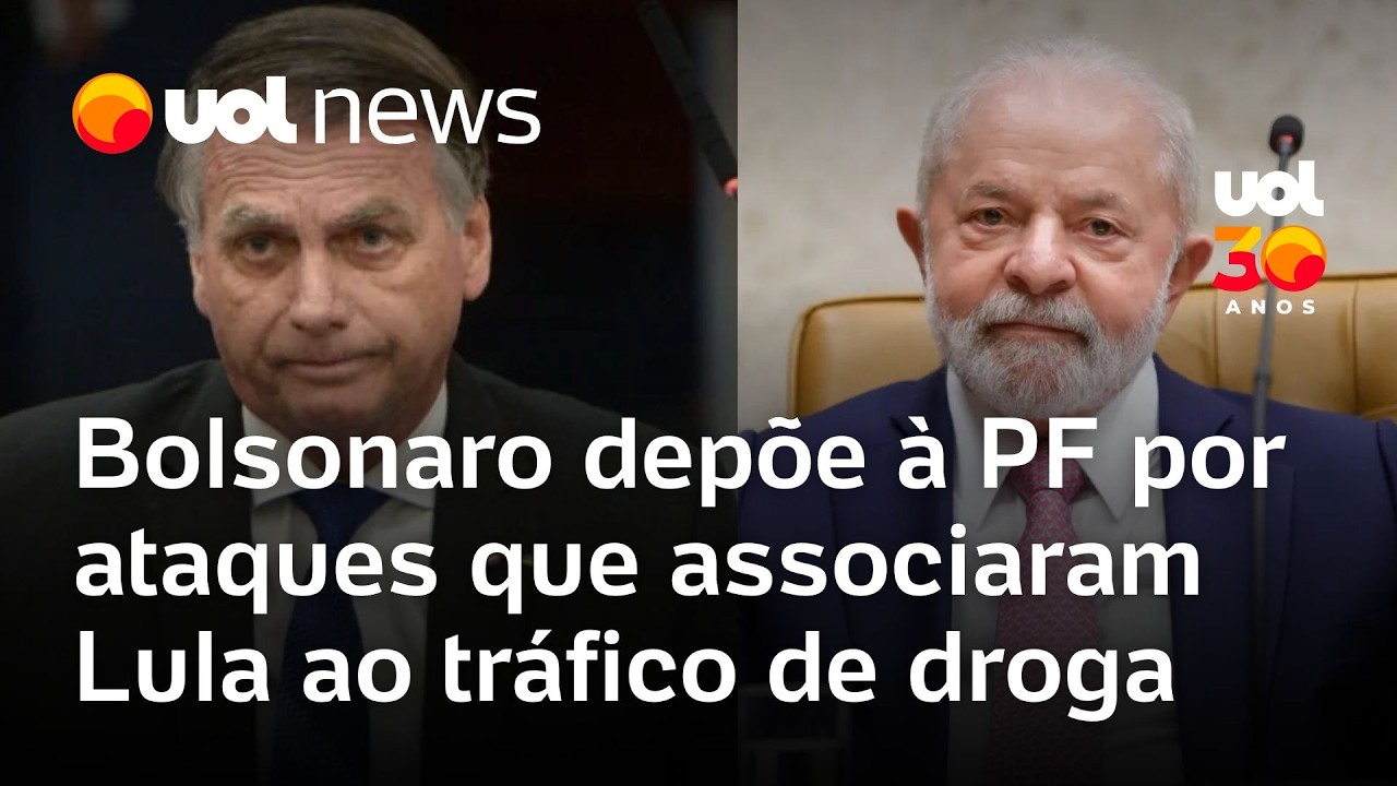 Bolsonaro depôs à PF na prisão por ter associado Lula a 'cachaça' e tráfico