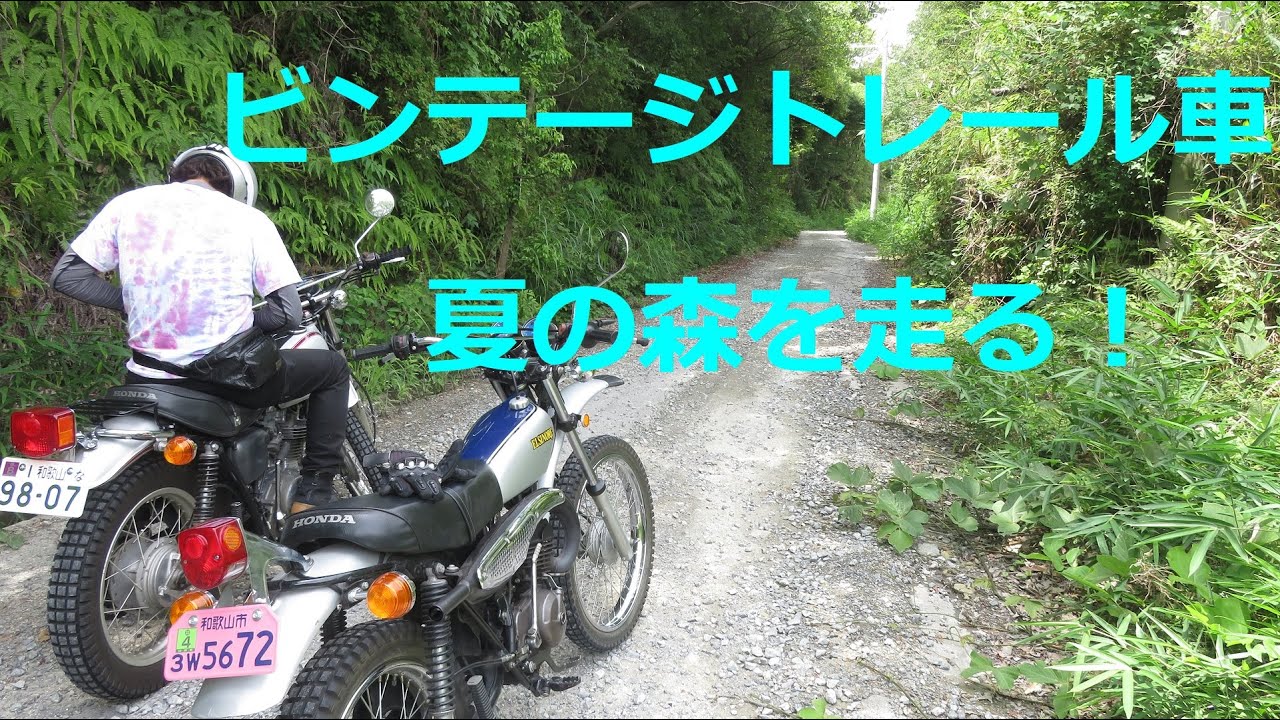 70年代ビンテージトレール車2台 夏の森を走る
