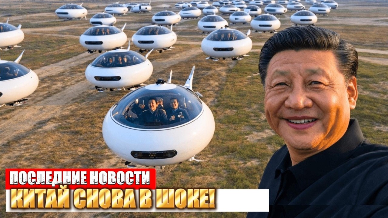 Китай только что представил первый в мире летающий автомобиль, что потрясло США.