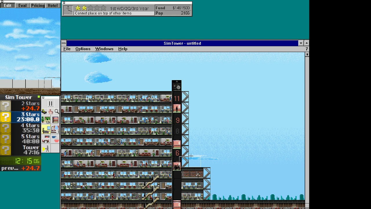 Sim Tower - Speedrun
