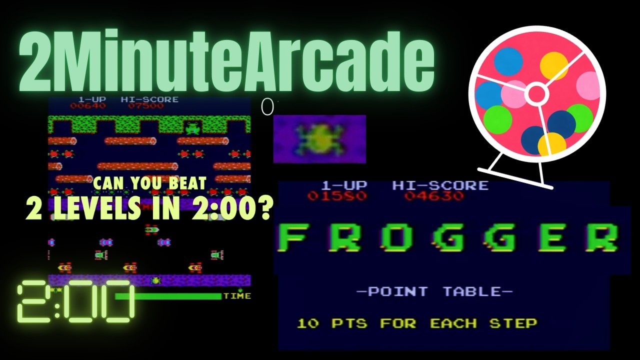 Frogger - Can You Beat 2 Levels in 2:00? (@2MinuteArcade Challenge)