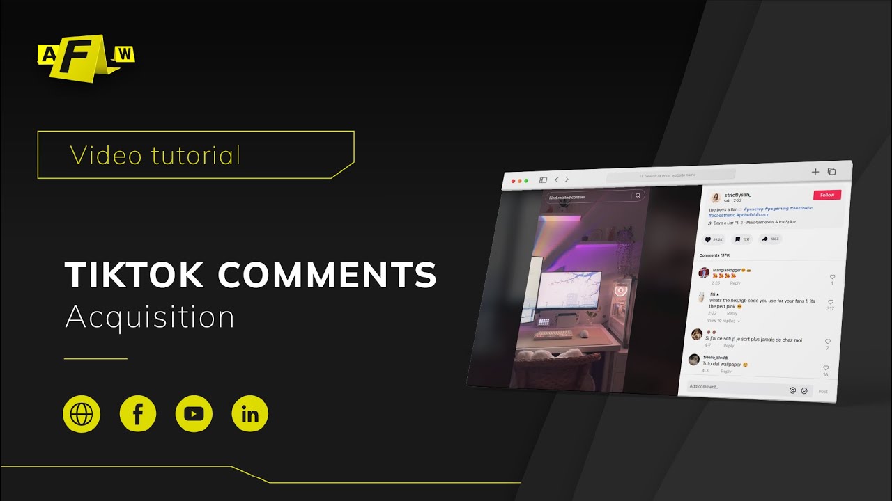 FAW - Forensics acquisition of TikTok comments