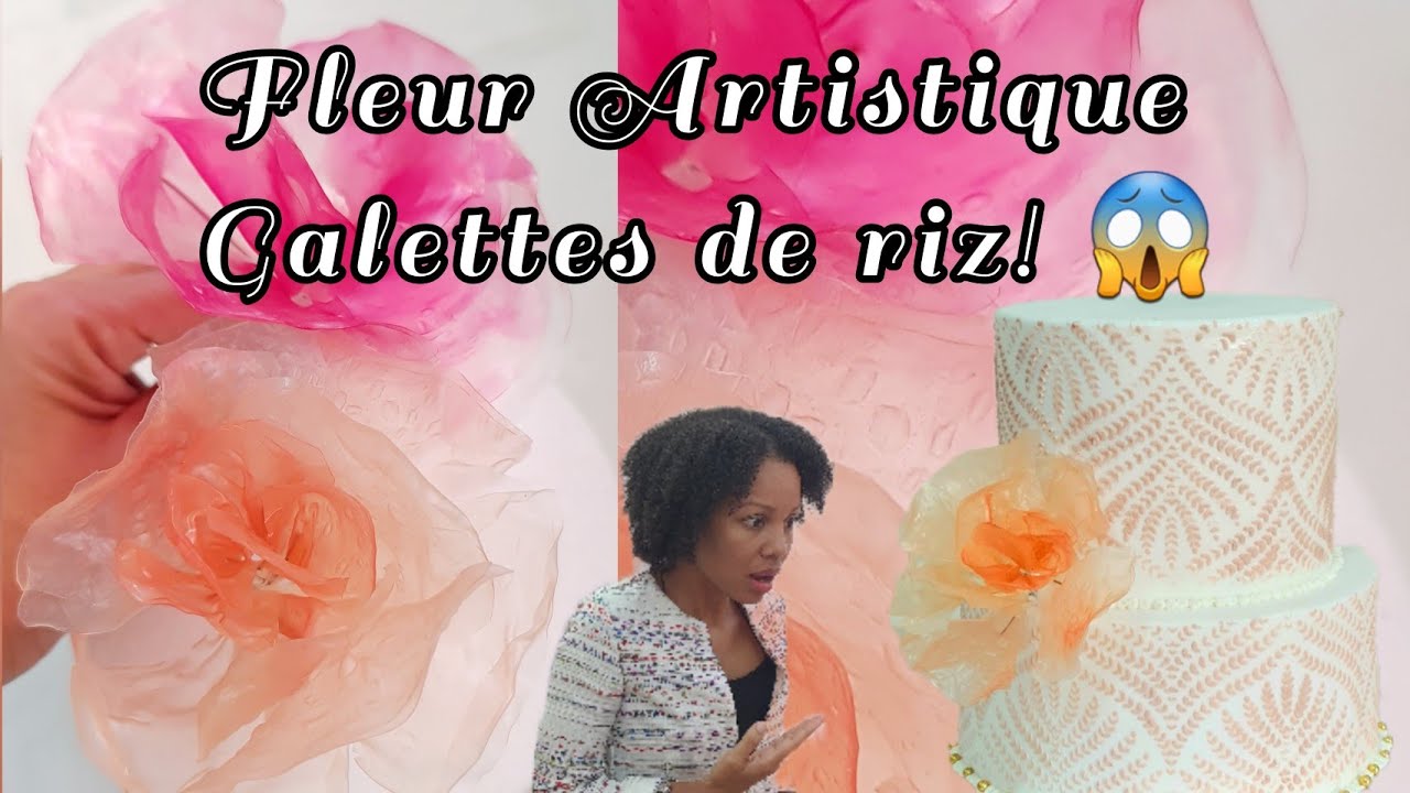 😱Comment faire une fleur avec des galettes de riz!!😱 Décoration cake design