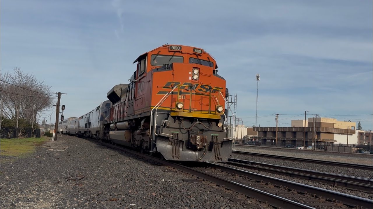 Bnsf pulling broken down Amtrak 5 and more 