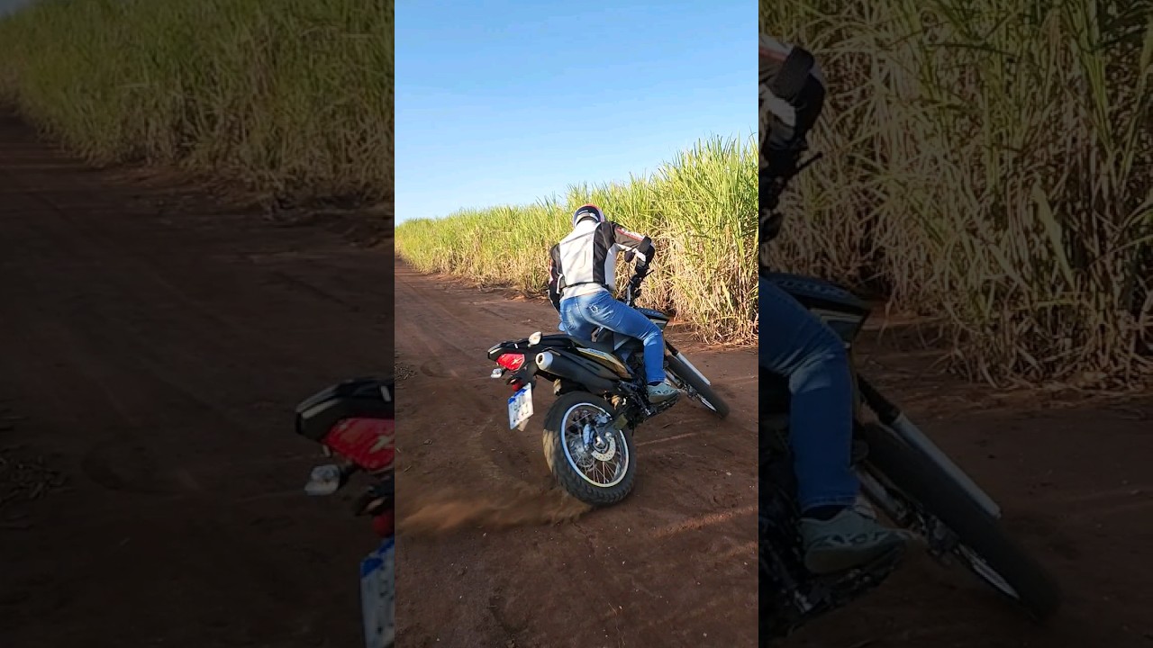 Como manobrar a Honda Bros em 180&deg; na terra #moto