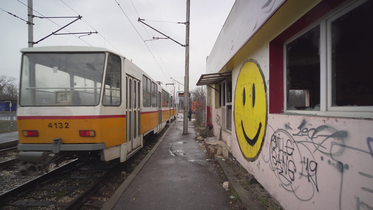Bulgaria, Sofia, tram 20 ride from Искърско шосе to 28-ми пощенски клон