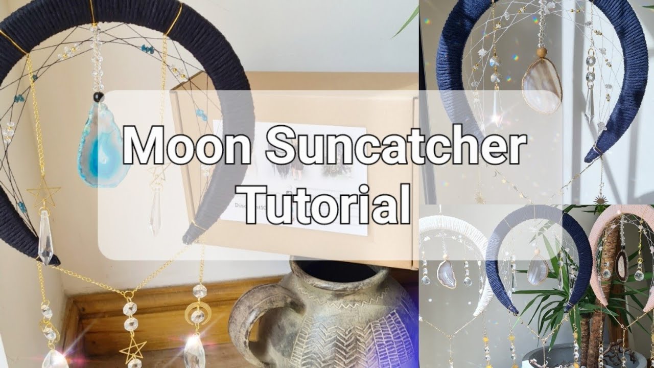 EKIN - crystal suncatcher tutorial / how to make a moon crystal suncatcher