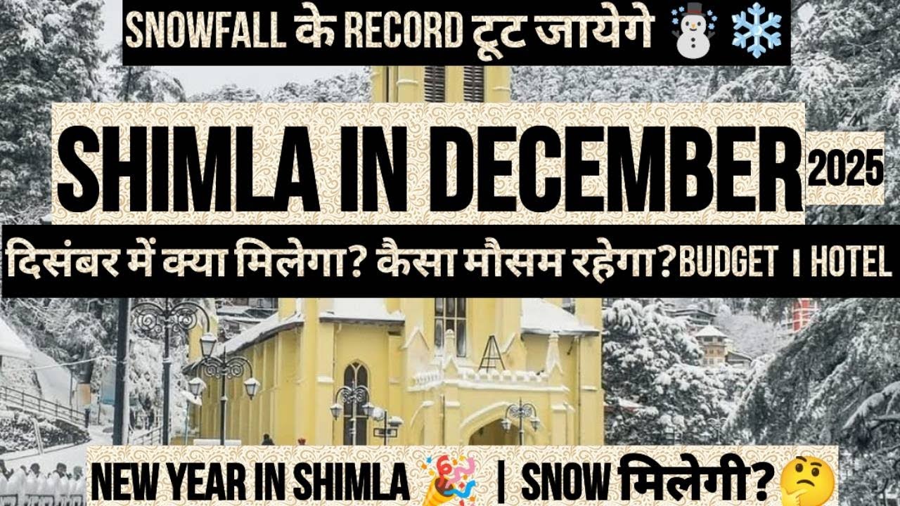 Shimla in December | snowfall in shimla 2025 | weather | snow | Kufri | Narkanda | New year 2026