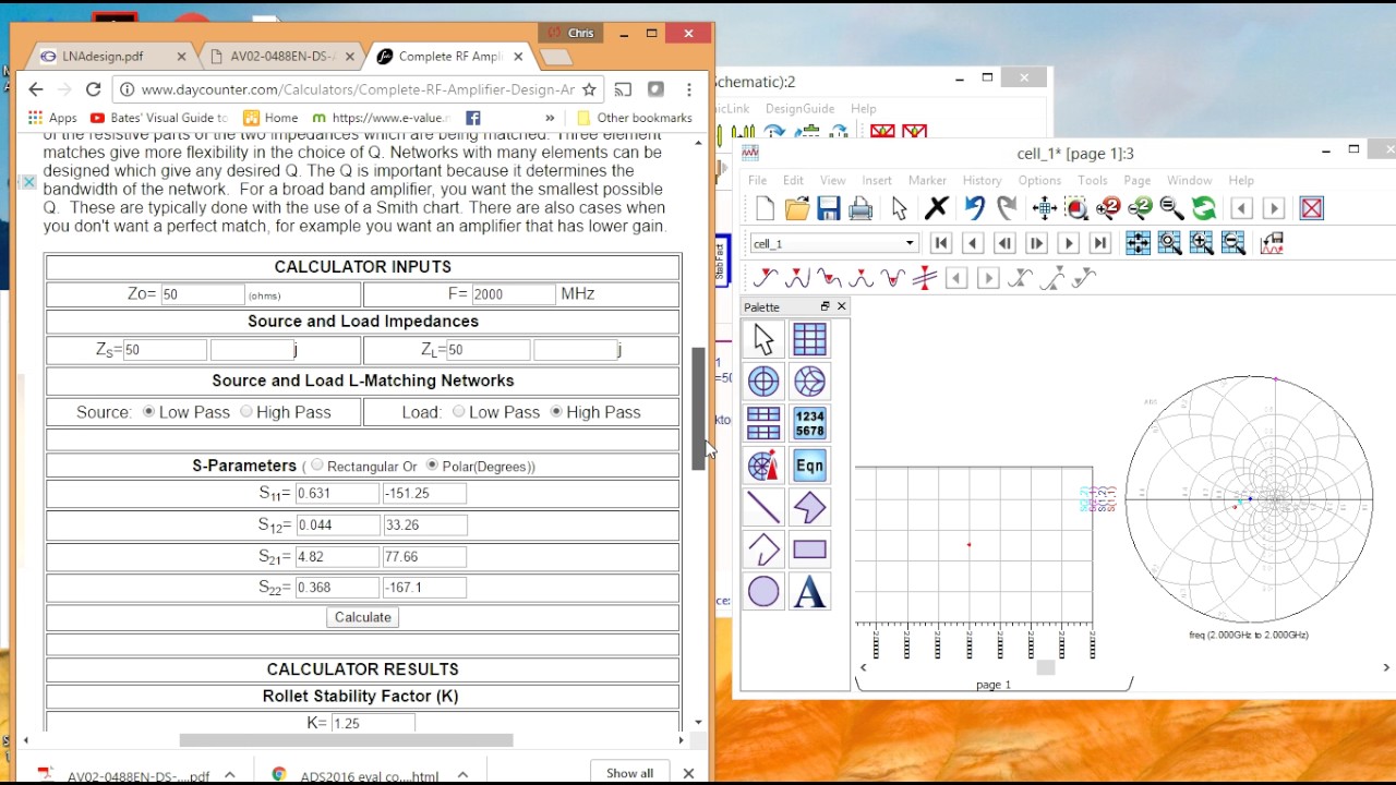 Impedance matching using s2p (transistor) file in ADS