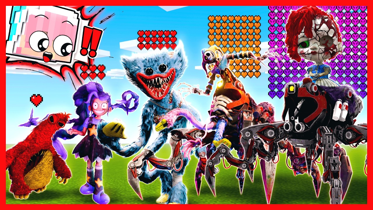 ATUN & MOMON MENCOBA KETAHANAN SEMUA MONSTER POPPY PLAYTIME CHAPTER 5 !! Feat @MOMON Minecraft