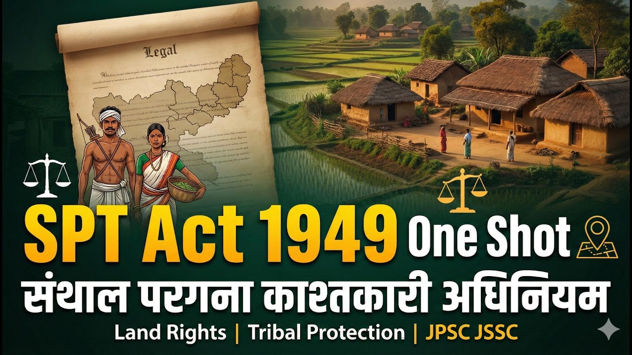 संथाल परगना काश्तकारी अधिनियम 1949  Santhal Pargana Tenancy Act 1949 (SPT Act) One Shot JPSC JSSC