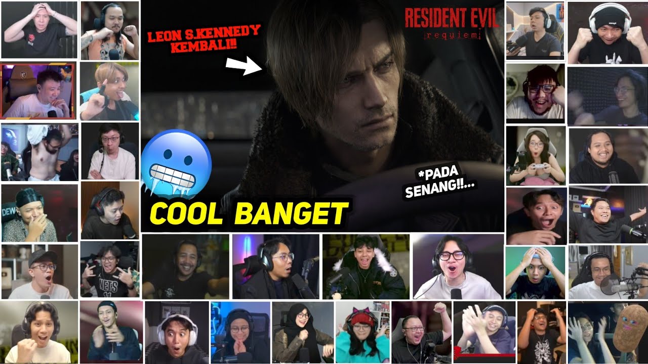[ REAKSI YOUTUBER GAMERS ] LEON S.KENNEDY IS BACK | Resident Evil : Requiem | 