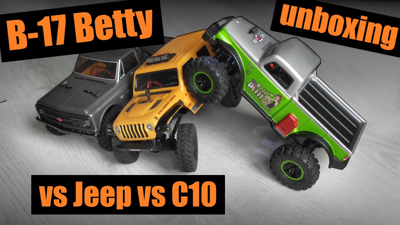 B-17 Betty unboxing + comparison with the C10 and Jeep