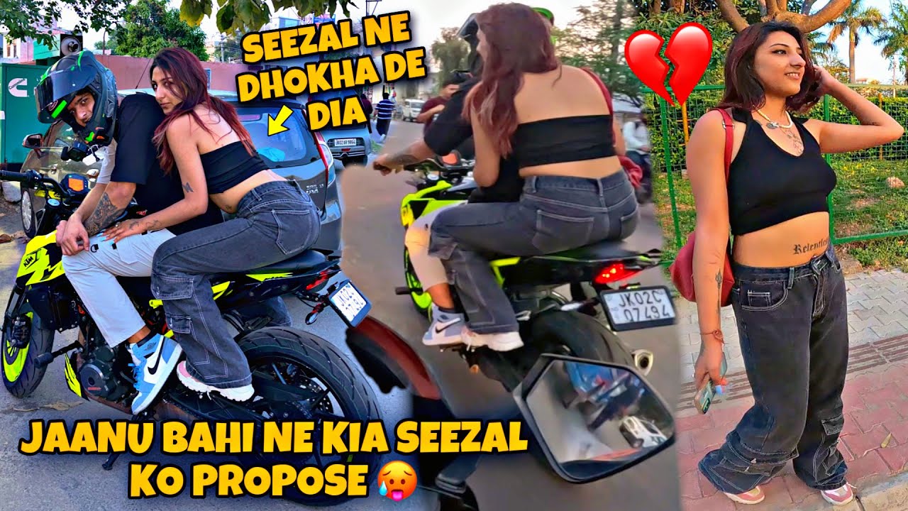Jaanu Bahi Ne Seezal Ko Propose Ker Lia 🥵 Seezal Ne Dhokha De Dia 💔 @Motovlogger Jannu stuntz