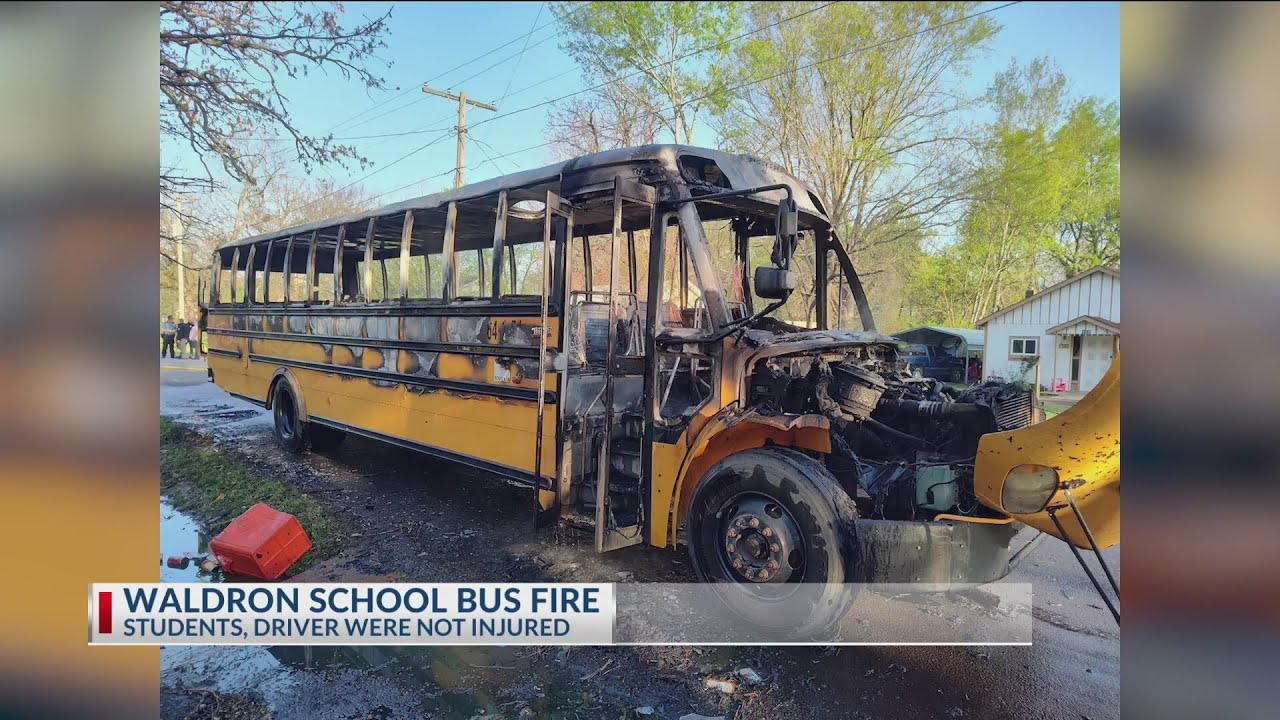 Waldron school bus catches fire, no injuries reported