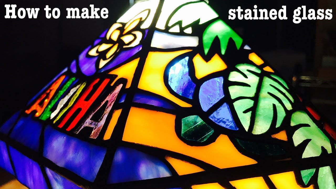 【Stained Glass】 Tropical Lamp Production （part 3)