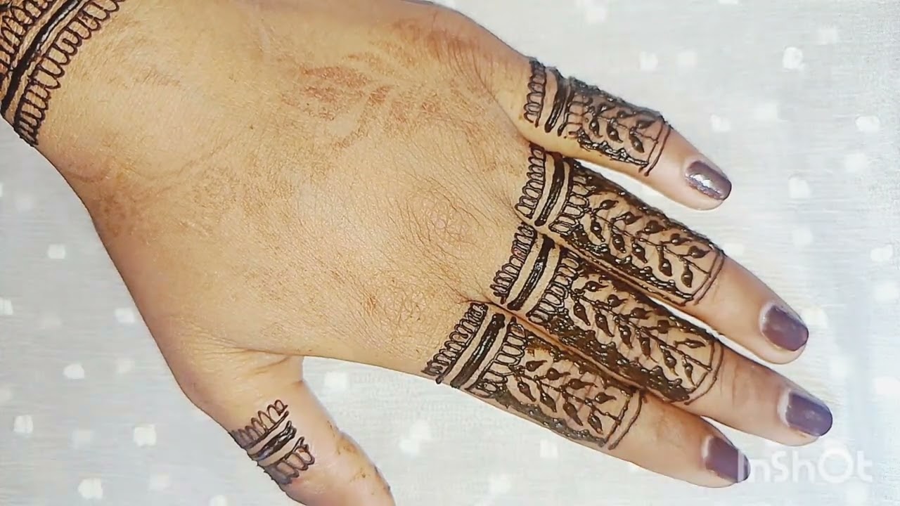 Very simple beautiful mehandi design hennamehandi art beautiful design 