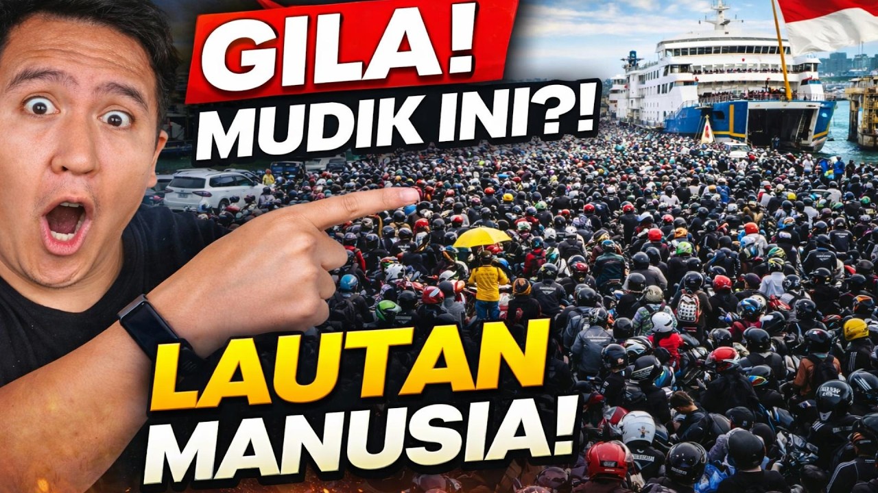 GILA! Mudik Indonesia di Pelabuhan Merak Seperti LAUTAN MANUSIA!! 😱
