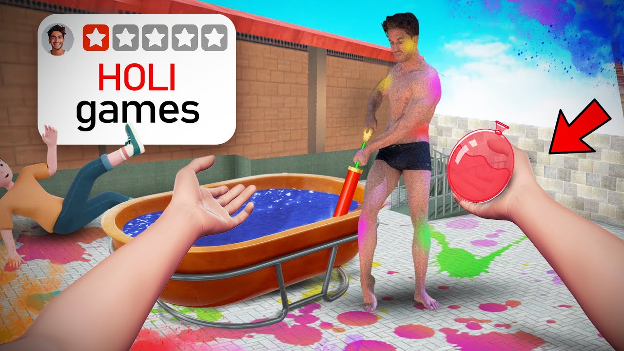 Trying Weird Holi Games...