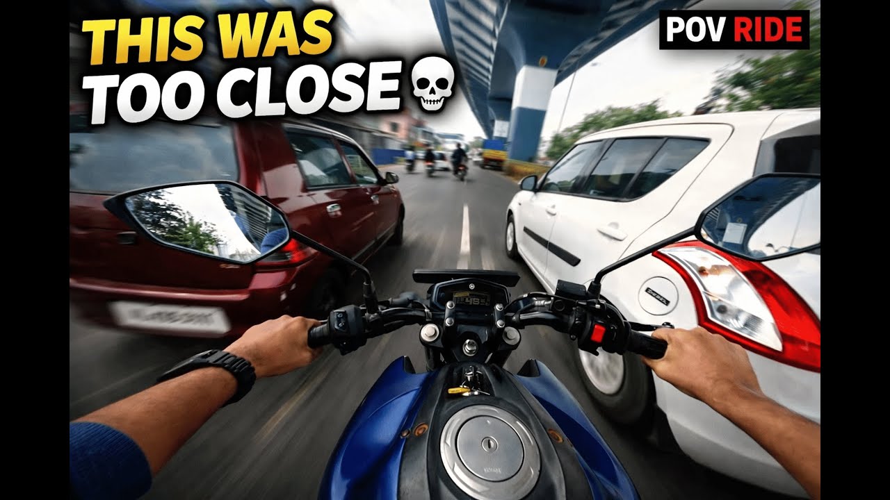 Bike ride pov || gliding through traffic || Riding in Coimbatore 